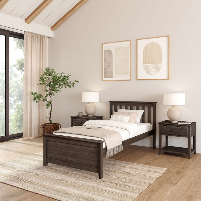 Classic Bed - Twin Single Beds Plank+Beam Clay 