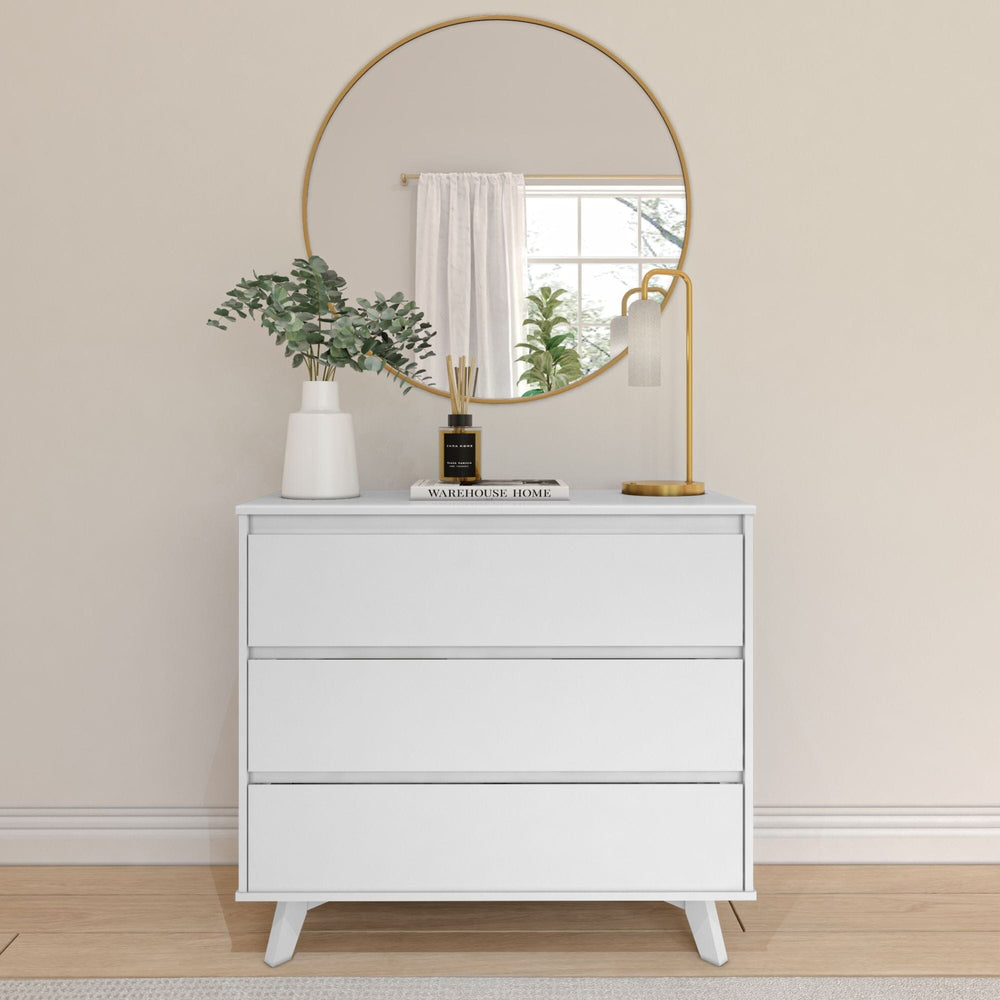 Modern 3-Drawer Dresser Furniture Plank+Beam White 
