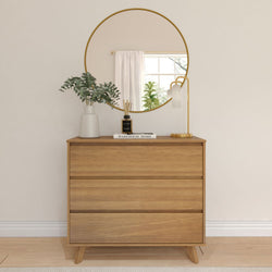 Modern 3-Drawer Dresser Furniture Plank+Beam Pecan 