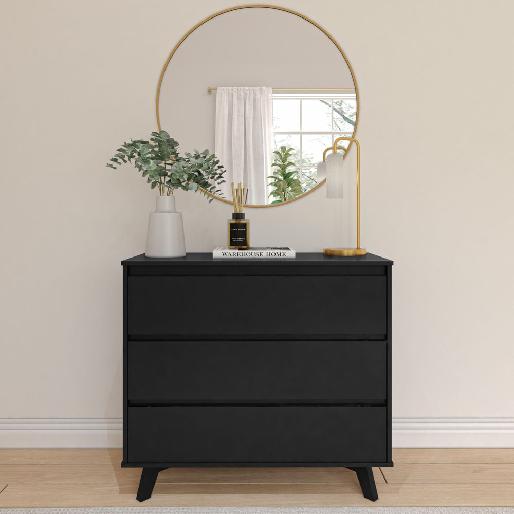 Modern 3-Drawer Dresser Dresser Plank+Beam Black 
