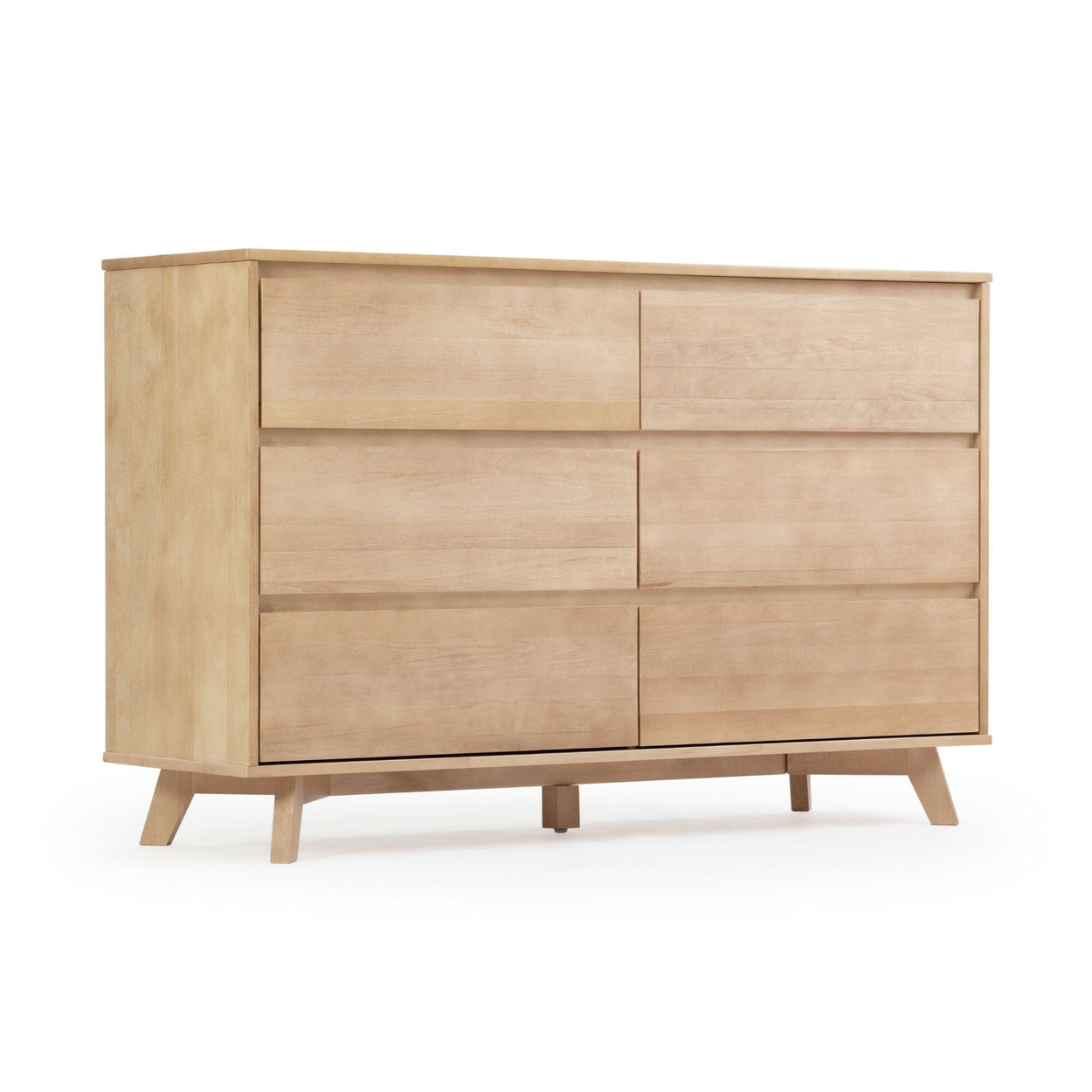 Modern Solid Wood 6-Drawer Dresser Furniture Plank+Beam Blonde 