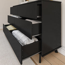 Modern Solid Wood 6-Drawer Dresser Furniture Plank+Beam 