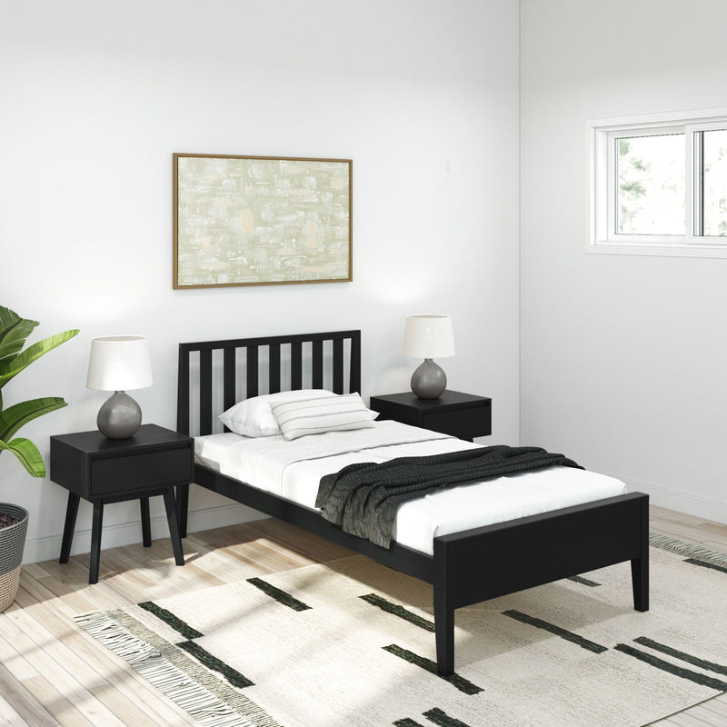 Modern Bed - Twin Single Beds Plank+Beam Black 