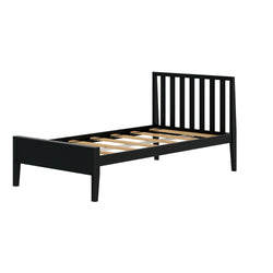 Modern Solid Wood Twin Size Bed with Slatted Headboard Single Beds Plank+Beam 