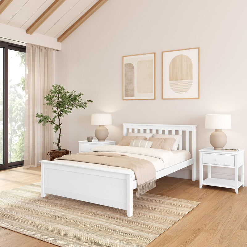 Classic Bed - Full Single Beds Plank+Beam White 
