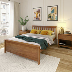 Classic Full Bed Single Beds Plank+Beam Pecan 