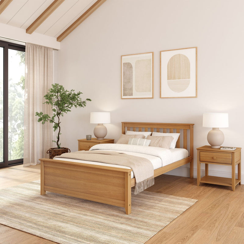 Classic Bed - Full Single Beds Plank+Beam Pecan 