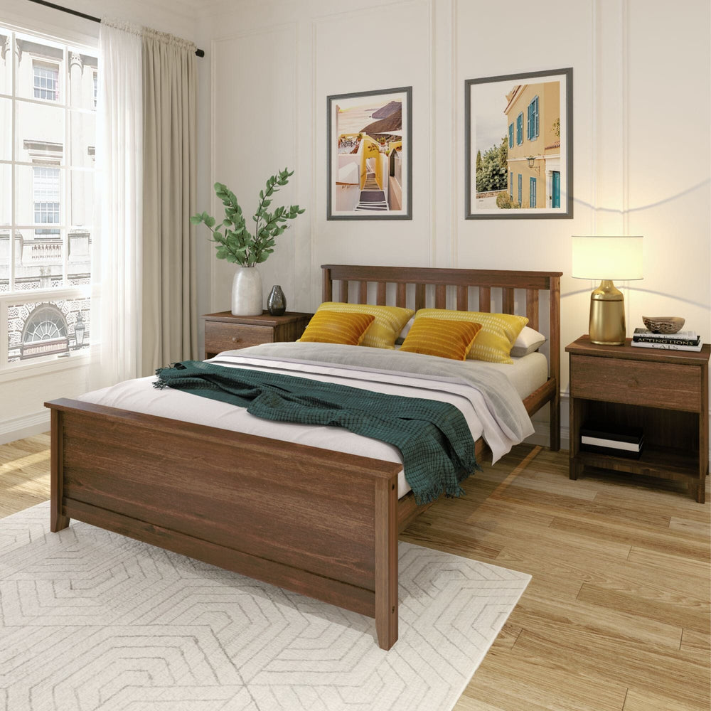 Classic Full Bed Single Beds Plank+Beam Walnut 