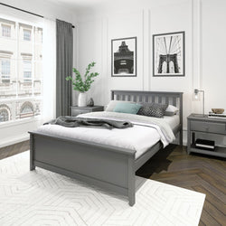 Classic Full Bed Single Beds Plank+Beam Grey 