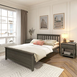 Classic Full Bed Single Beds Plank+Beam Clay 