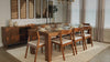 rotating video of modern, sleek dining rooms.