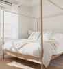 Video of various bedrooms and dining rooms with modern style furniture.