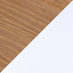 Close-up oak wood grain tabletop background with diagonal white paper for product mockups