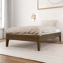 Twin Platform Bed Single Beds Plank+Beam Walnut Dip 
