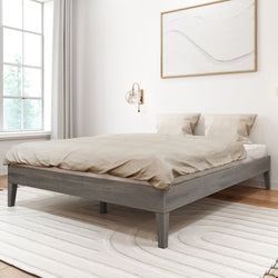 Queen Platform Bed Single Beds Plank+Beam Driftwood 