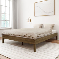Queen Platform Bed Single Beds Plank+Beam Walnut Dip 