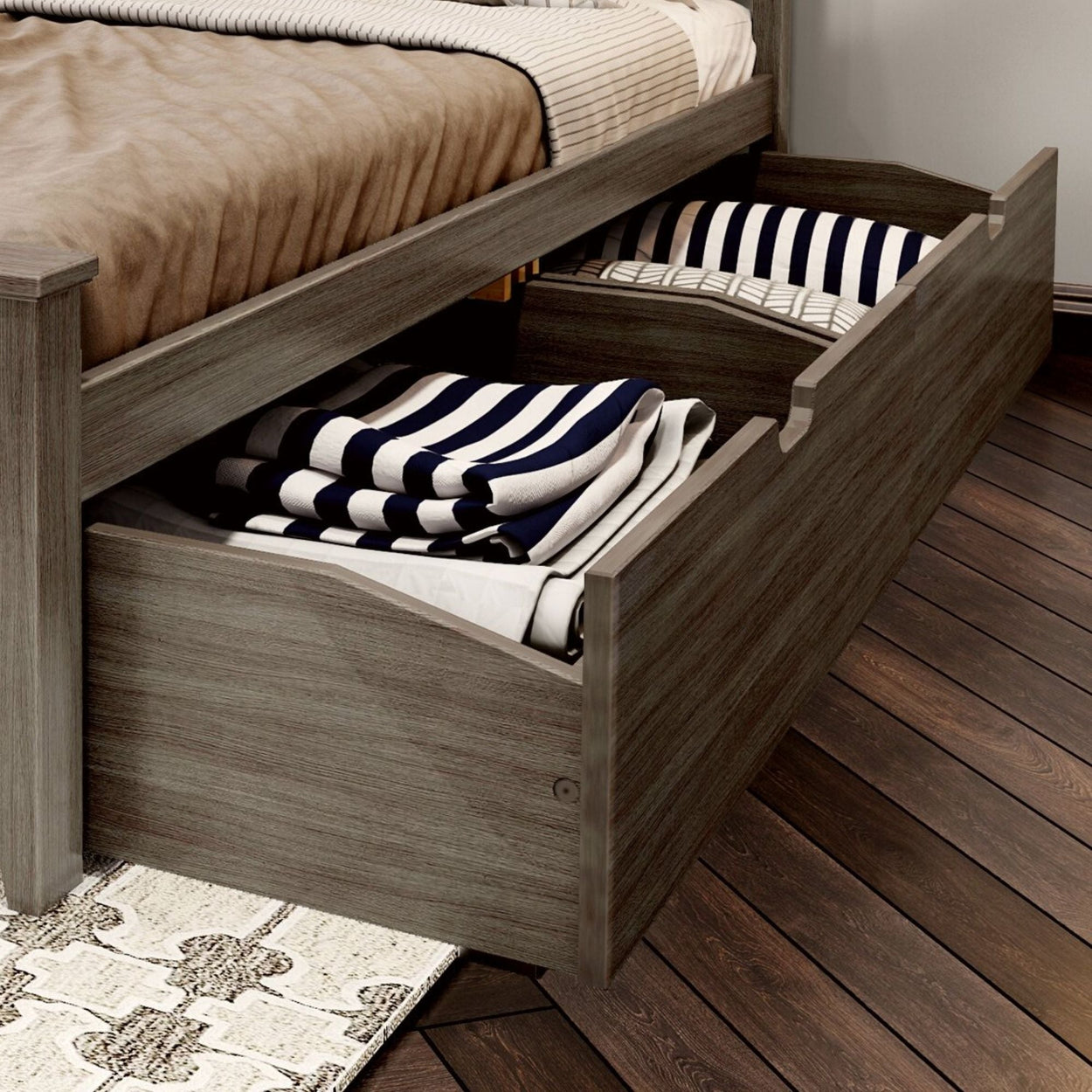 Classic Underbed Storage Drawers for Queen Bed Accessories Plank+Beam 