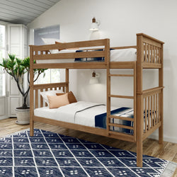 Classic Twin over Twin Bunk Bed Bunk Beds Plank+Beam Pecan 