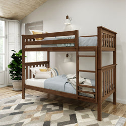 Classic Twin over Twin Bunk Bed Bunk Beds Plank+Beam Walnut 