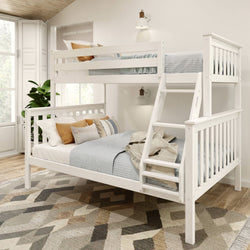 Classic Twin over Full Bunk Bed Bunk Beds Plank+Beam White 
