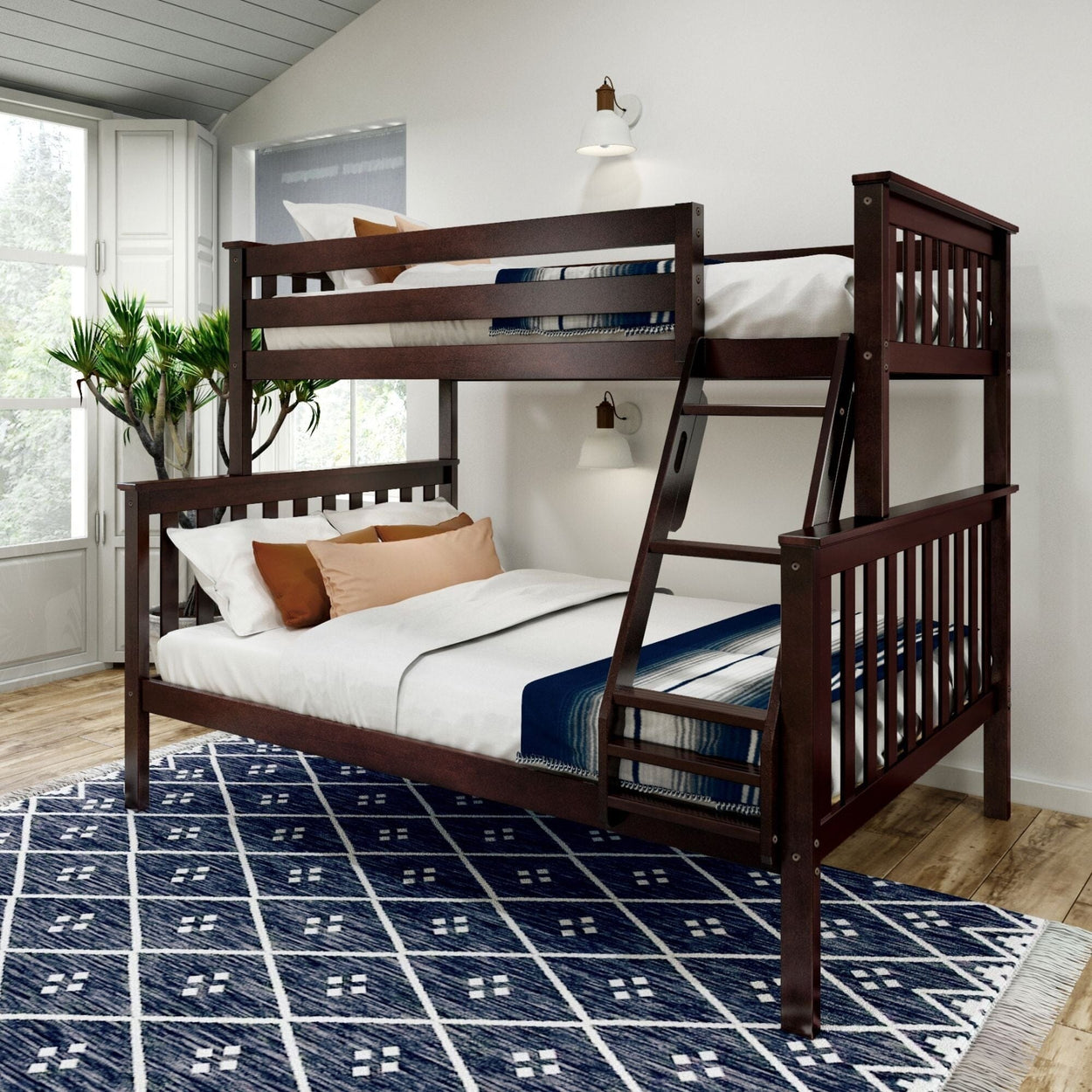 Classic Twin over Full Bunk Bed Bunk Beds Plank+Beam Espresso 