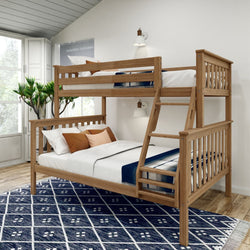 Classic Twin over Full Bunk Bed Bunk Beds Plank+Beam Pecan 