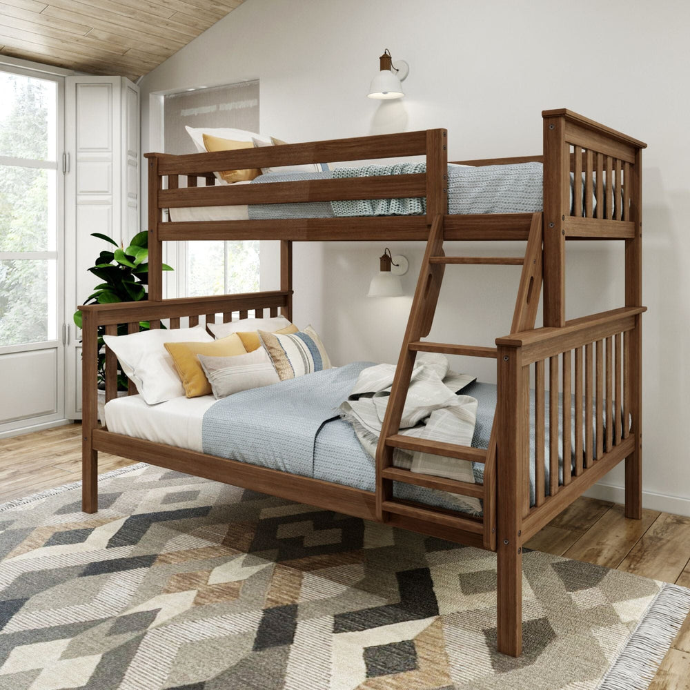 Classic Twin over Full Bunk Bed Bunk Beds Plank+Beam Walnut 