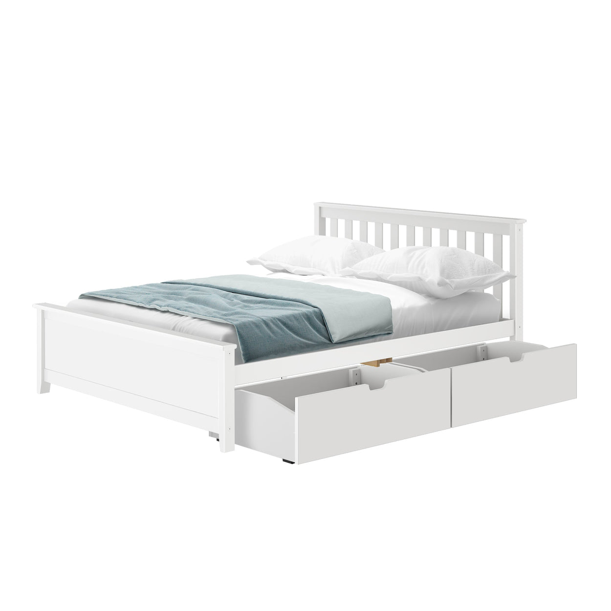 Classic Queen Bed + Underbed Storage Single Beds Plank+Beam 