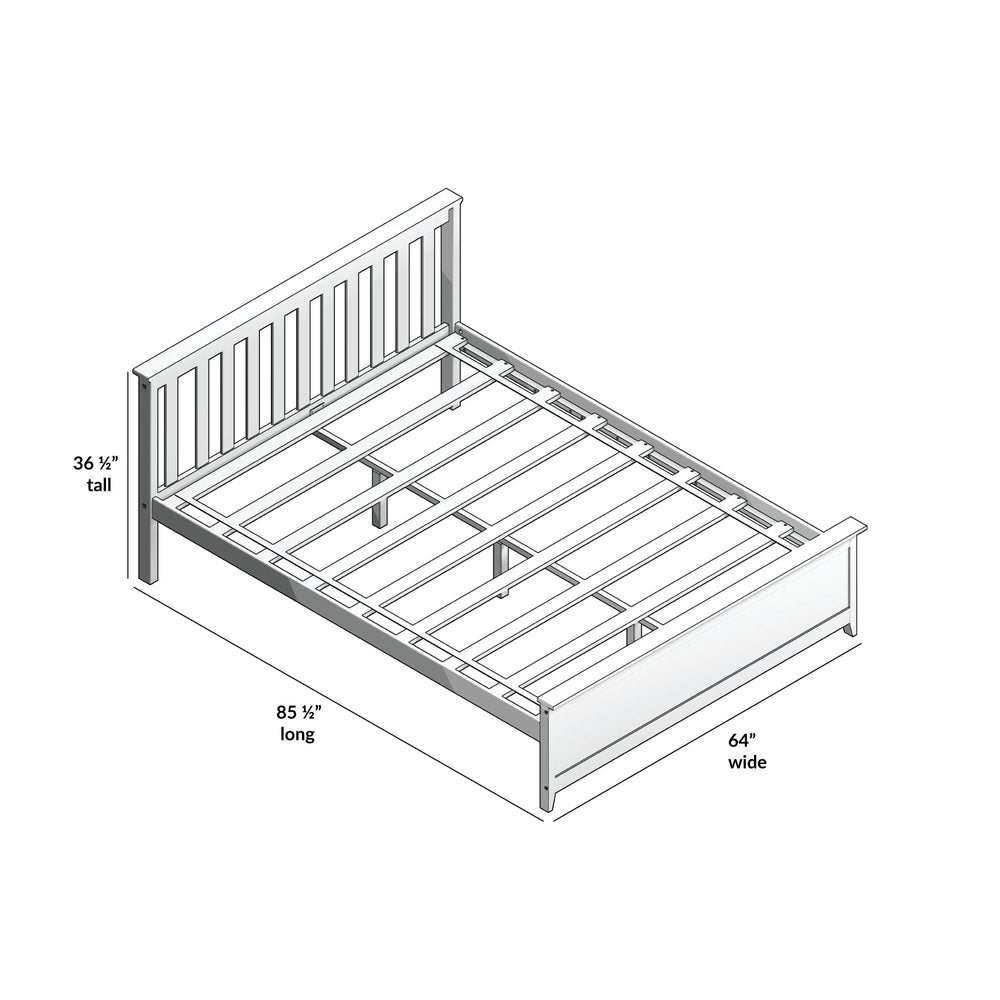 Classic Queen Bed + Underbed Storage Single Beds Plank+Beam 