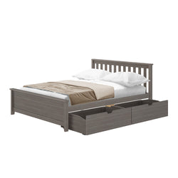 Classic Queen Bed + Underbed Storage Single Beds Plank+Beam 