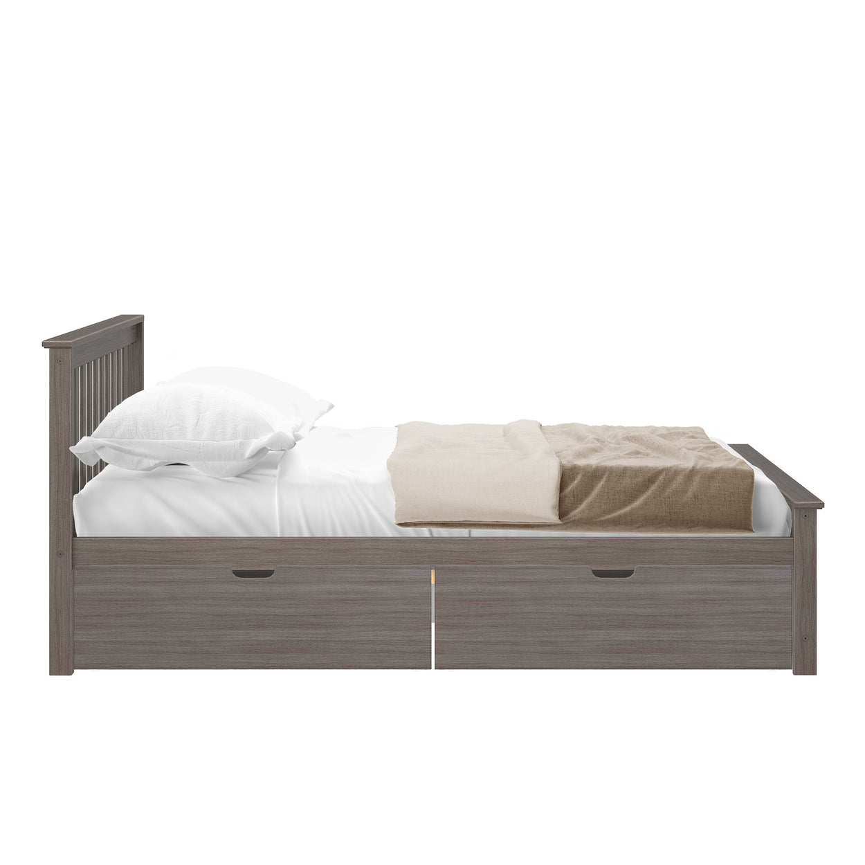 Classic Queen Bed + Underbed Storage Single Beds Plank+Beam 
