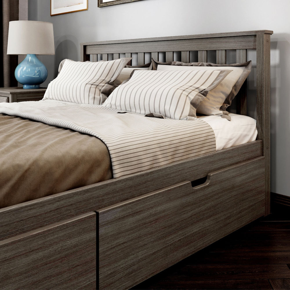 Classic Queen Bed + Underbed Storage Single Beds Plank+Beam 