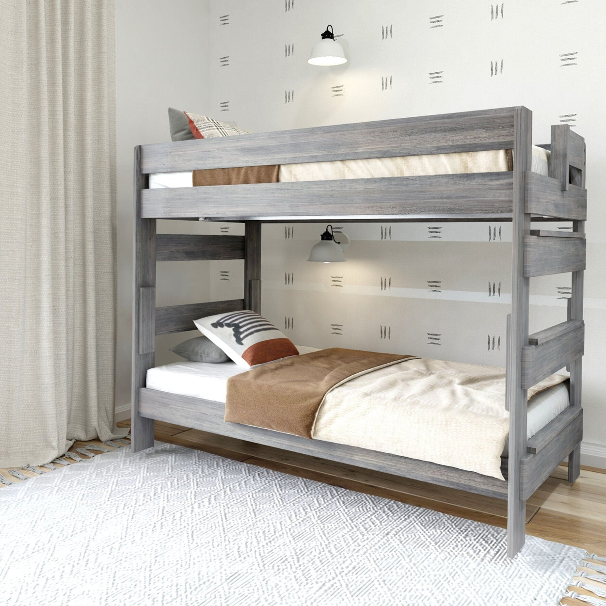 Rustic Twin over Twin Bunk Bed Bunk Beds Plank+Beam Driftwood 
