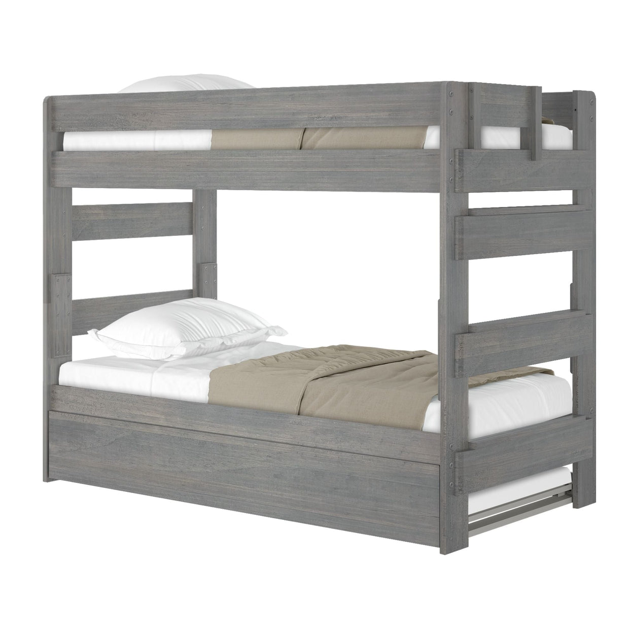 Rustic Twin over Twin Bunk Bed + Trundle Bunk Beds Plank+Beam 