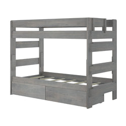 Rustic Twin over Twin Bunk Bed + Underbed Storage Bunk Beds Plank+Beam 