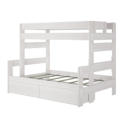 Rustic Twin over Full Bunk Bed + Underbed Storage Bunk Beds Plank+Beam 